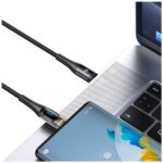 Cable USAMS Shadow Series US-SJ591 PD 100W with display USB-C to USB-C 2m black - imagine 5