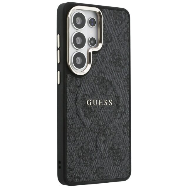 Guess PU Leather 4G Gold Frame Magnetic Zadní Kryt pro Samsung Galaxy S26 Ultra Black - imagine 5
