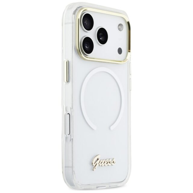 Case Guess IML Gradient Script Metal     MagSafe for iPhone 17 Pro white - imagine 4