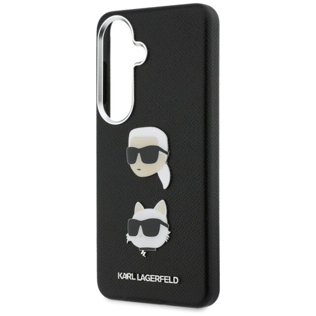 Case Karl Lagerfeld Saffiano Double      Heads Metal for Samsung Galaxy S26 black - imagine 6