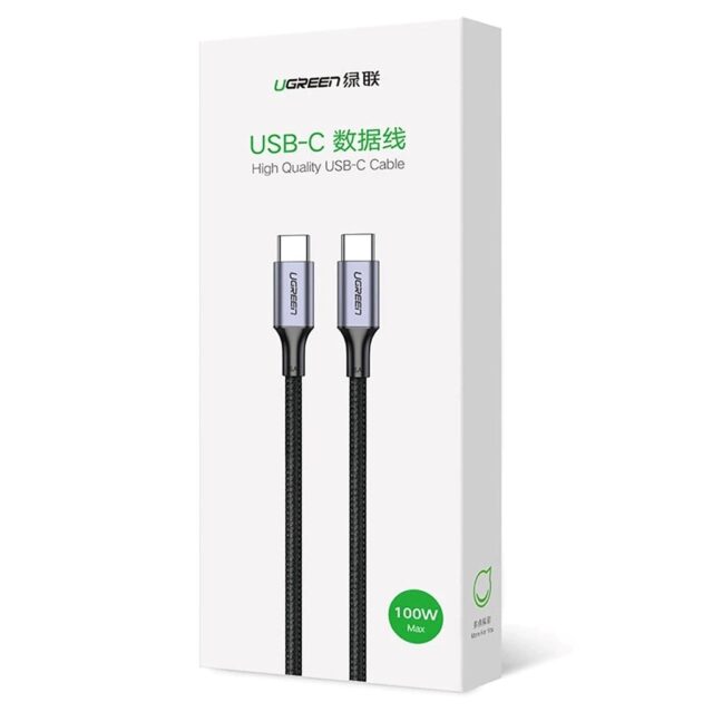 Ugreen US316 70428 USB-C to USB-C PD QC FCP 100W 5A 480Mb/s 1.5m Cable - Grey - imagine 2