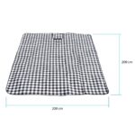 PROMIS Picnic Blanket  Green Stripes  200 cm x 150 cm - imagine 6