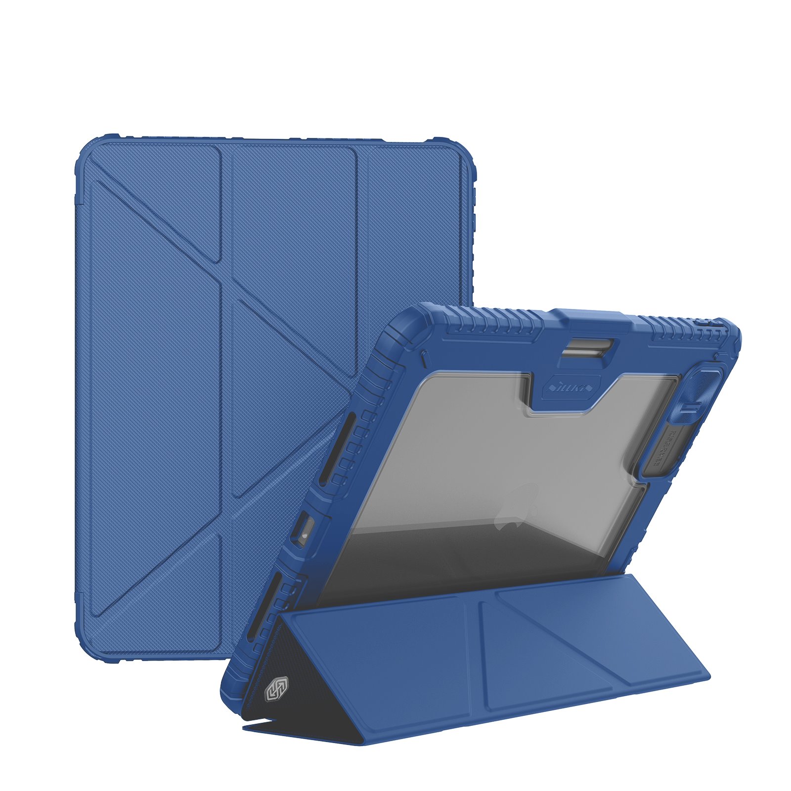 cps-43e7baad9abb65af6343398e6b520d84-2026-03-09-02-16-24 Nillkin Bumper PRO Protective Stand Case Multi-angle pro iPad Pro 11 2024 Sapphire Blue - imagine 1