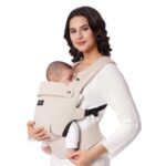 MOMCOZY BABY CARRIER NEWBORN TO TODDLER COTTON KHAKI