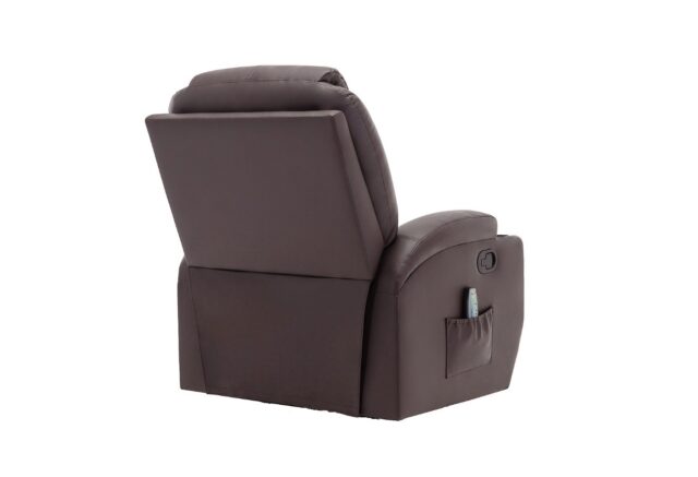 EXTRALINK FOTEL WYPOCZYNKOWY MASUJĄCY Z PODNÓŻKIEM BRĄZOWY - imagine 4