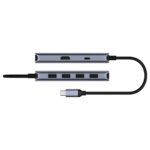 Cudy UH500 interface hub USB 3.2 Gen 1 (3.1 Gen 1) Type-C 5000 Mbit/s Grey  Silver - imagine 3