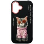 Case Nimmy Glasses Cool Cat for iPhone 17 black