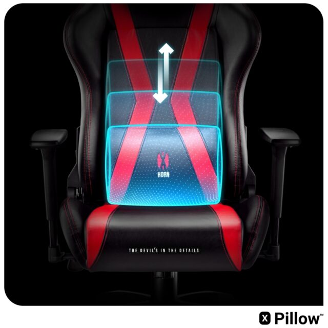Gaming chair Diablo Chairs X-Horn 2.0 Normal Size black-red - imagine 8