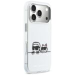 Etui Karl Lagerfeld IML Karl & Choupette  Peekaboo Logo MagSafe do iPhone 17 Pro biały - imagine 4