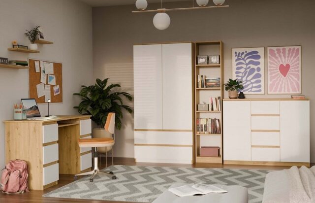 ARTISAN 2-DOOR 4-DRAWER CHEST OF DRAWERS/WHITE - imagine 10