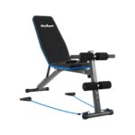 REBEL ACTIVE Inclined training bench with leg locks and elastic bands