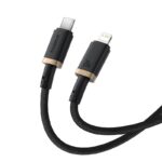 Baseus Dura USB-C - iP - USB-C to Lightning (7-pin) cable  20 W  2 m (black  gold) - imagine 4