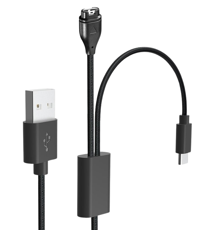 cps-478a3476220d2397eaeecb60319d0379-2026-03-05-00-02-08 Tactical USB Nabíjecí Kabel 2v1 pro Garmin Fenix 7/8, Tactix 8 + USB-C - imagine 1