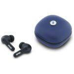 Headphones Bluetooth TWS BMW Leather      Metal Logo ENC blue