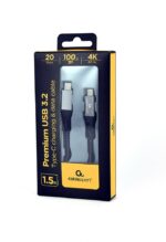 Gembird CCBP-USB3-CMCM100-1.5M USB cable USB 3.2 Gen 2 (3.1 Gen 2) USB C Black  Silver - imagine 2