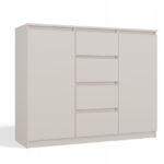 CHEST OF DRAWERS WITH 2 DOORS AND 4 DRAWERS  CASHMERE COLOUR