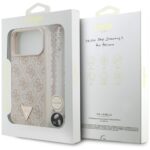 Etui Guess 4G Strap Triangle Logo         MagSafe do iPhone 17 Pro Max różowy - imagine 8