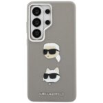 Case Karl Lagerfeld Saffiano Double      Heads Metal for Samsung Galaxy S26 Ultra silver - imagine 3