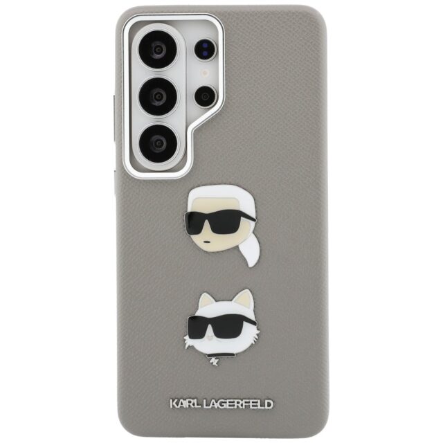 Case Karl Lagerfeld Saffiano Double      Heads Metal for Samsung Galaxy S26 Ultra silver - imagine 3