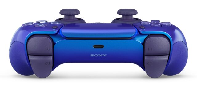 Wireless controller Sony PlayStation 5 DualSense gamepad Chrome Indigo - imagine 9
