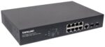 Intellinet 8-Port Gigabit Ethernet PoE+ Web-Managed Switch with 2 SFP Ports  IEEE 802.3at/af Power over Ethernet (PoE+/PoE) Compliant  140 W  Endspan  Desktop  19  Rackmount  Box - imagine 3
