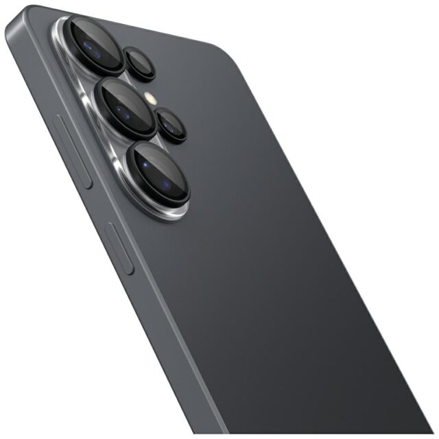 Camera Lens Protector Spigen Optik Pro HD Glas.TR “EZ FIT” for Samsung Galaxy S26 Ultra Black 2 pcs. - imagine 4