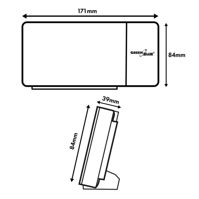 Digital LED clock radio with GreenBlue projector  FM radio  alarm  12/24 clock  5V DC USB power supply + CR2032  GB172 - imagine 4