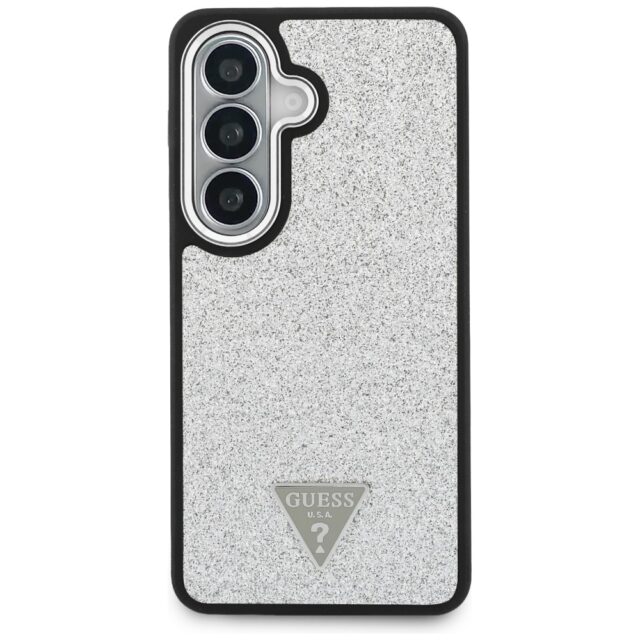 Case Guess Fixed Glitter Triangle        MagSafe for Samsung Galaxy S26 silver - imagine 3
