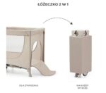 Kinderkraft Joy 2 travel cot  beige - imagine 4