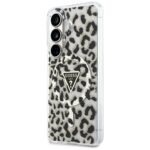 Case Guess IML Leopard Print Triangle    MagSafe for Samsung Galaxy S26 black - imagine 2