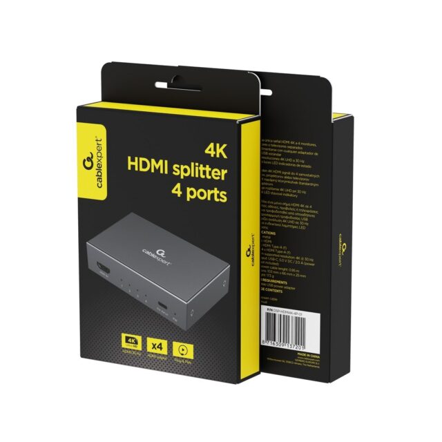 GEMBIRD 4K HDMI SPLITTER 4 PORTS - imagine 3