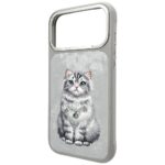 Etui Nimmy Lucky Fashion Cat MagSafe do   iPhone 17 Pro Max szary - imagine 2