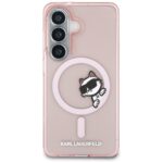 Case Karl Lagerfeld IML Peekaboo         Choupette MagSafe for Samsung Galaxy S26 pink - imagine 3