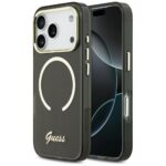Case Guess IML Script Metal MagSafe for   iPhone 17 Pro Max black