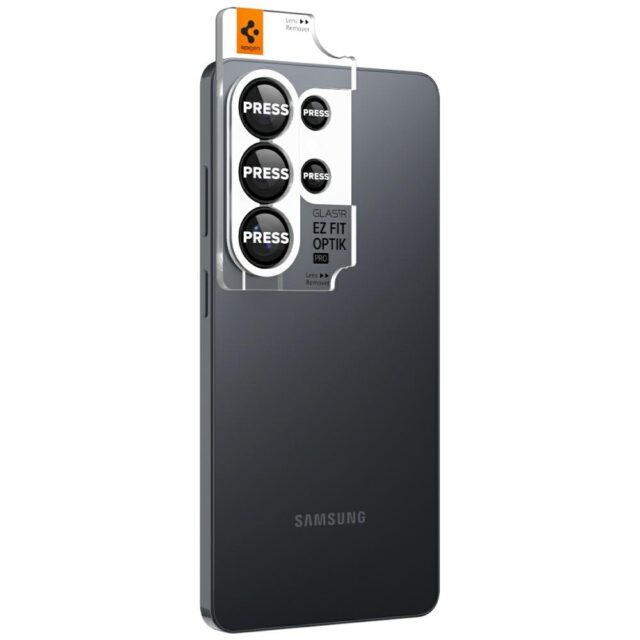 Camera Lens Protector Spigen Optik Pro HD Glas.TR “EZ FIT” for Samsung Galaxy S26 Ultra Black 2 pcs. - imagine 3