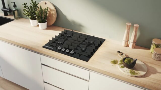 Bosch PRP6A6H40 hob Black Built-in 60 cm Gas 4 zone(s) - imagine 4