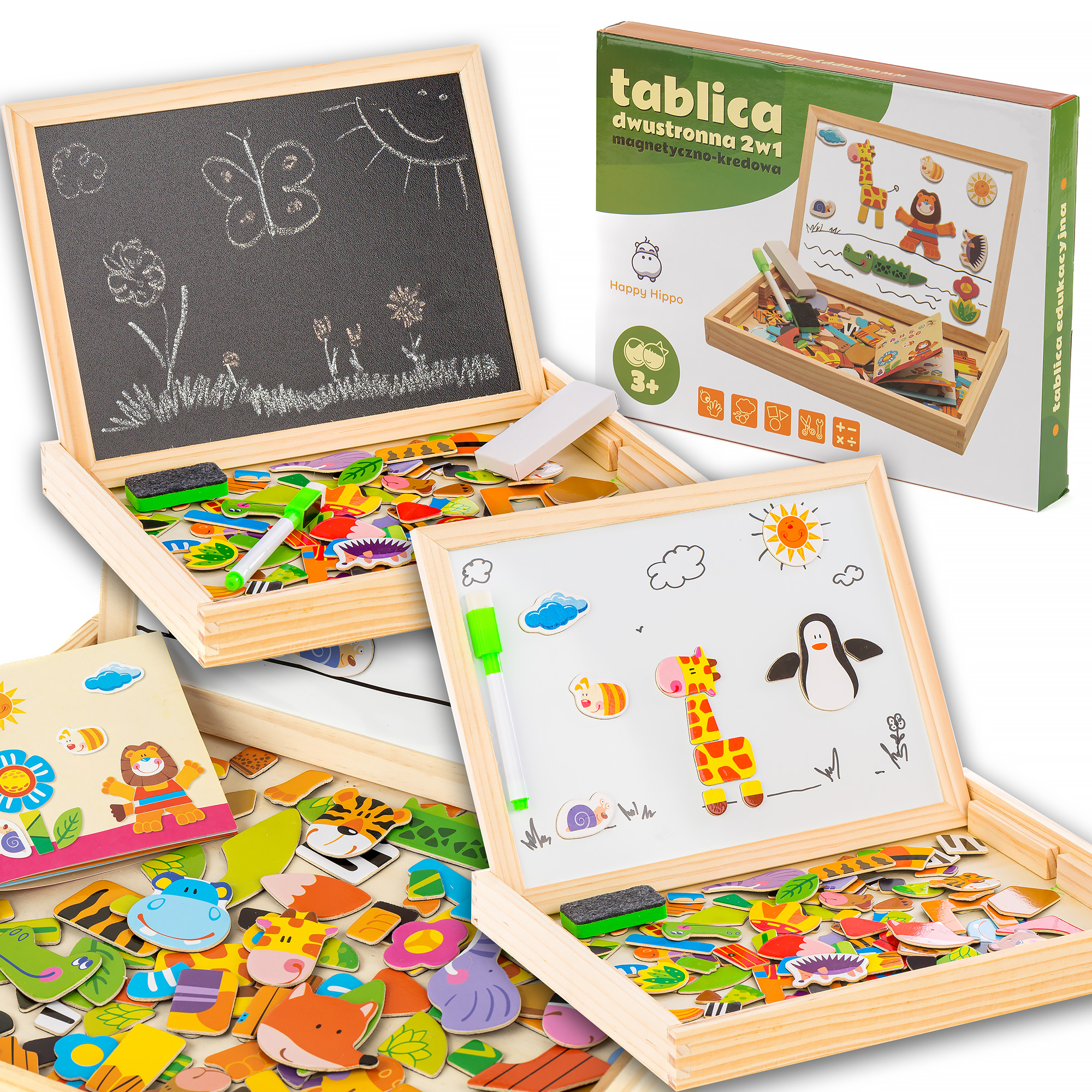 cps-4b4323b323e64e375dd9e6838ed4db5e-2026-03-28-16-49-58 EXTRALINK TOYS TABLICA KREDOWO-MAGNETYCZNA EDUKACYJNA DWUSTRONNA - imagine 1