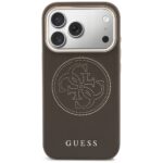 Etui Guess Perforated 4G MagSafe do       iPhone 17 Pro Max brązowy - imagine 3