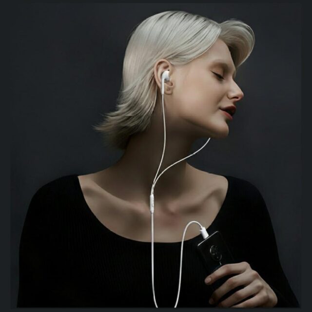 Stereo headphones USAMS EP-50 USB-C 1.2m white - imagine 2