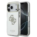 Guess PC/TPU Mirror 4G Glitter Logo MagSafe Zadní Kryt pro iPhone 17 Pro Gold