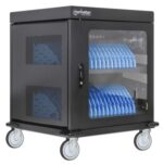 Manhattan Laptop Charging Cart/Trolley via AC Adapter (EU) 32-bay  Install device's AC Adapter (power cables) into unit  Suitable for ALL laptops (to 15.6 )  iPads  MacBooks  Chromebooks  other USB-C devices  Bays 380x30x280mm  Cabinet  Lockable - imagine 2