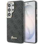 Guess PU 4G Script Metal Logo Magnetic Zadní Kryt pro Samsung Galaxy S26 Ultra Black - imagine 2