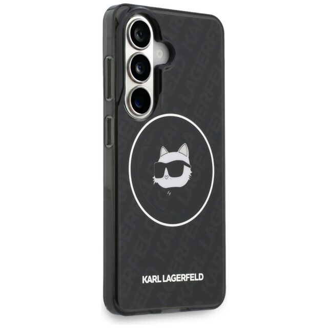 Case Karl Lagerfeld IML Repeated         Choupette MagSafe for Samsung Galaxy S26 black - imagine 4