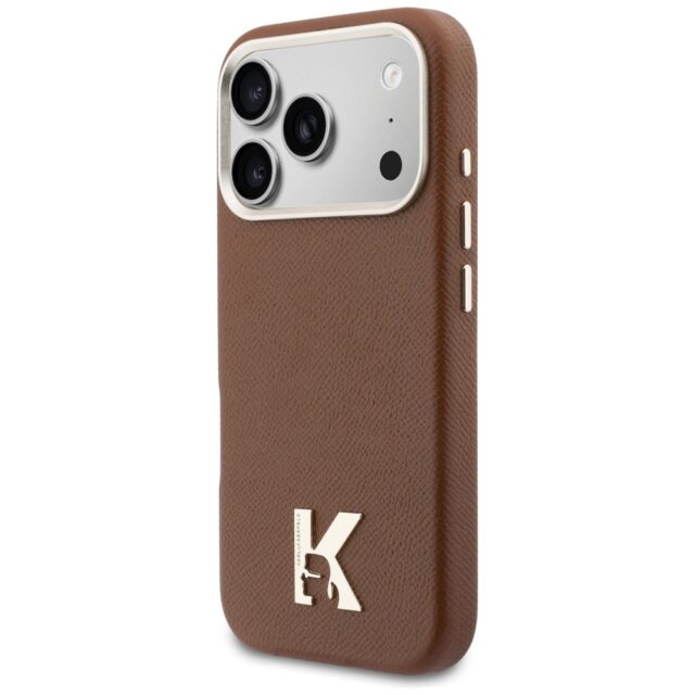 Case Karl Lagerfeld Karl Head Logo       MagSafe for iPhone 17 Pro brown - imagine 2