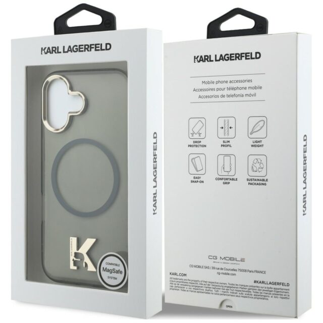 Case Karl Lagerfeld IML K Head Logo      MagSafe for iPhone 17 black - imagine 8