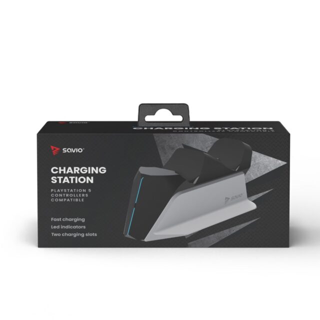 SAVIO GCS-01 Dual charging station for PS5 pads  Dual Sense  USB  black - imagine 4