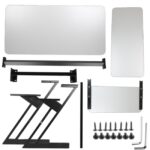 SD3 -  Biurko studyjne stanowisko robocze blat półka na sprzęt audio wysuwana półka na klawiaturę 91 4 cm - imagine 9