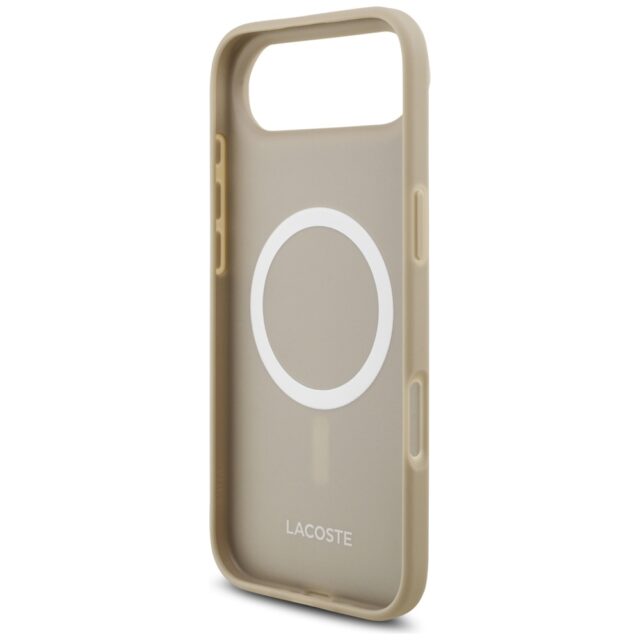 Case Lacoste Petit Pique Lacquer Logo MagSafe for iPhone Air taupe - imagine 7