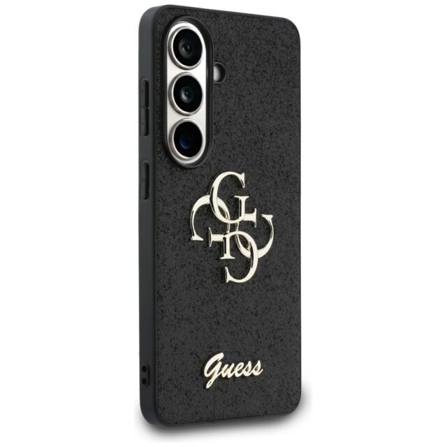 Case Guess Fixed Glitter Big 4G Metal    Logo for Samsung Galaxy S26 black - imagine 4