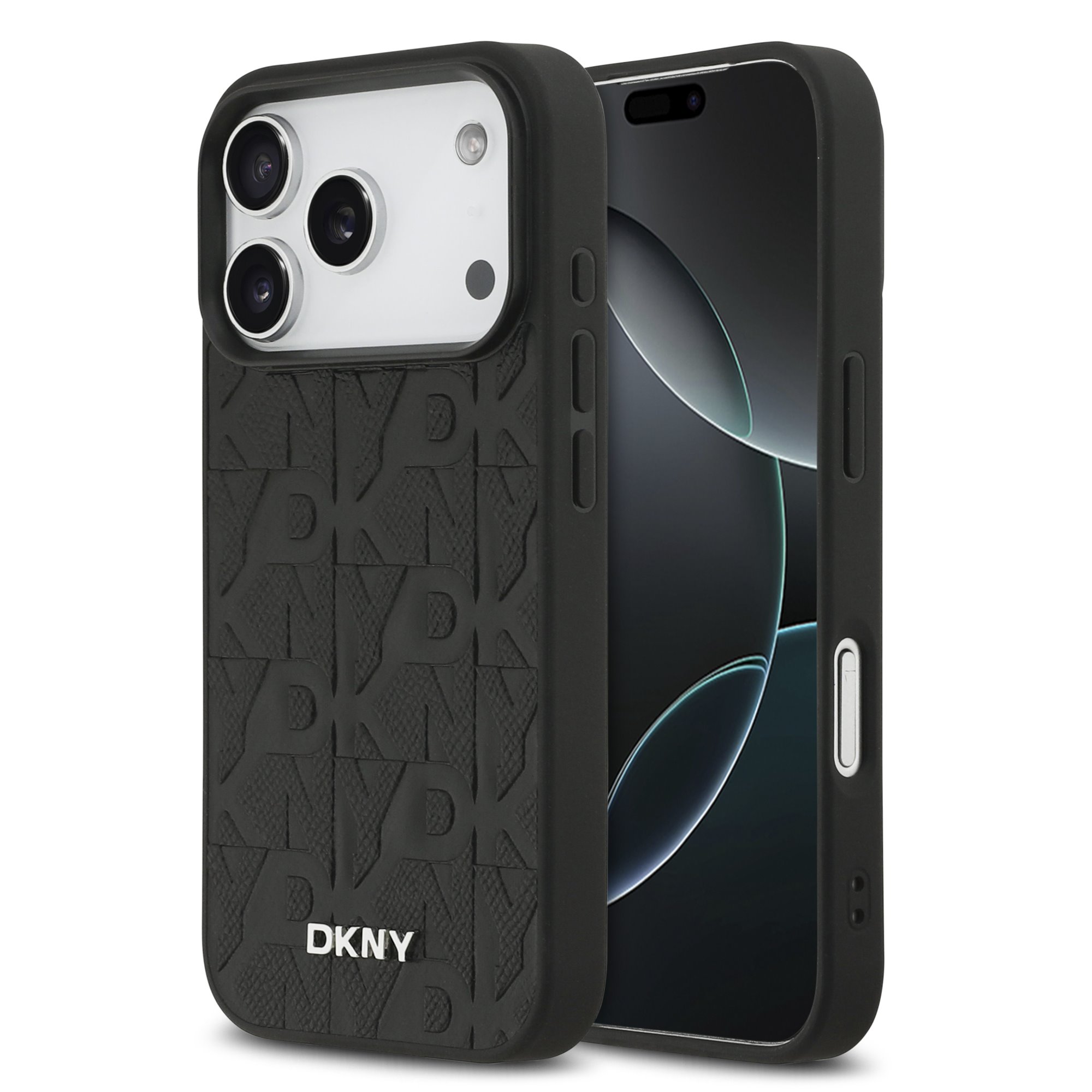 cps-4f380af4727fdf5d599e0d3e8b55f6bb-2026-03-09-13-46-25 DKNY PU Leather Grid Pattern Magsafe Zadní Kryt pro iPhone 17 Pro Black - imagine 1